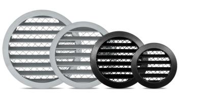 alu 160mm - g-ventilationsrist v aluminium rund