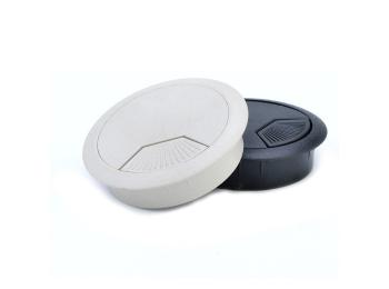 hvid 60mm plast - ringsflange bord-kabelgennemf