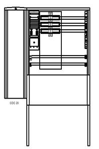 673-m 20 sdc ev letrafo-felt m og skinnesystem 630a med el-biler til ladestandere for distributionsskab