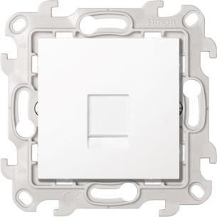 hvid konnektor uden keystone 1xrj45 dataudtag harmonie 24 simon