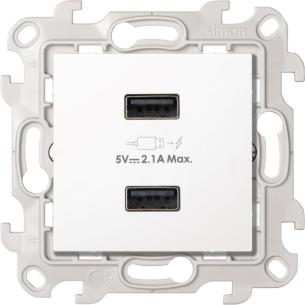 hvid a type 4a 2 oplader usb dobbelt harmonie 24 simon