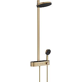 pvd bronze rstet b 400 select showertablet med 2jet 260 showerpipe s pulsify hansgrohe