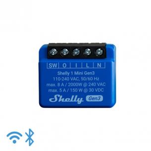 230vac t kontakts potentialfrit med rel wifi - 3 gen mini 1 shelly