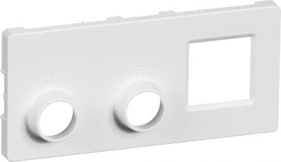 hvid modul 2 rj45 radio tv antenneudtag f kning afd fuga lk