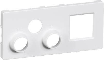 hvid modul 2 rj45 sat radio tv antenneudtag f kning afd fuga lk