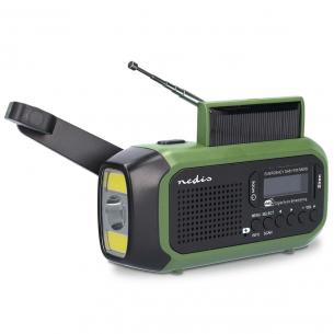 sort n gr batteri fm dab lygte led og powerbank med dradio n nedis