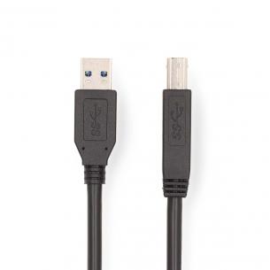 label sort pvc runde m 00 2 nikkelplateret gbps 5 han usb-b han usb-a 1 gen 2 3 usb usb-kabel