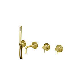 messing poleret tud 190mm indbygning for omskifter med sampak pvd sning karl line d qtoo