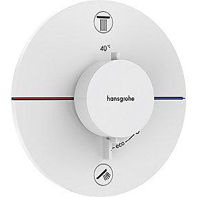 hvid mat udtag 2 til rring afsp med indbygning til termostat s comfort showerselect hansgrohe