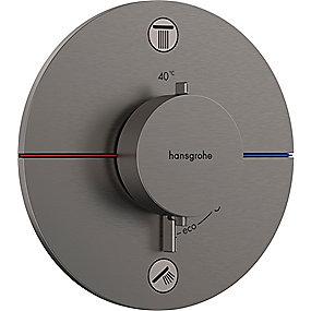 pvd krom sort rstet b udtag 2 til rring afsp med indbygning til termostat s comfort showerselect hansgrohe