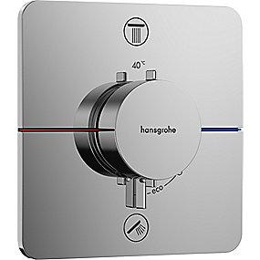 krom udtag 2 til rring afsp med indbygning til termostat q comfort showerselect hansgrohe