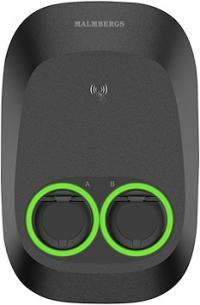 ip54 2 type udtag med 3-faset 32a 4g bluetooth ethernet wifi dual evon ladestation malmbergs