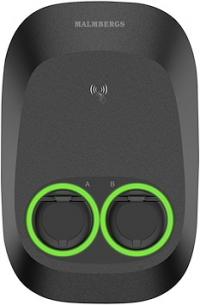 ip54 2 type mid udtag med 3-faset 32a 4g bluetooth ethernet wifi dual evon ladestation malmbergs