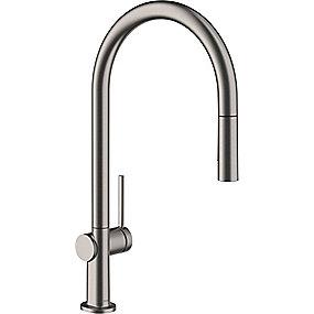 chrome black brushed k udtr med 2jet 210 kkenarmatur k m54 talis hansgrohe