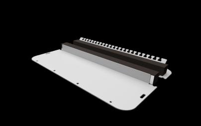 7 rrelse st klemmeprofil elastisk med ax til todelt metalflangeplade