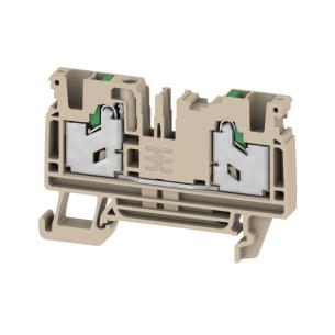 4 s2c beige tilslutninger 2 4mm gennemgangsklemme in snap