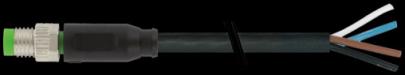 cable with a-code straight male m8