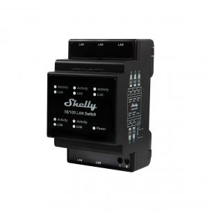 porte 5xrj45 med switch din-skinne - switch lan shelly