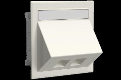 hvid konnektor rj45 keystone for vinklet dataudtag