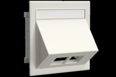 hvid konnektor rj45 actassi for vinklet dataudtag