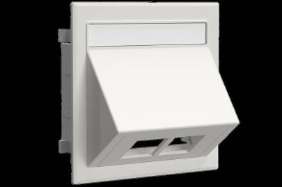 hvid konnektor rj45 actassi for vinklet dataudtag