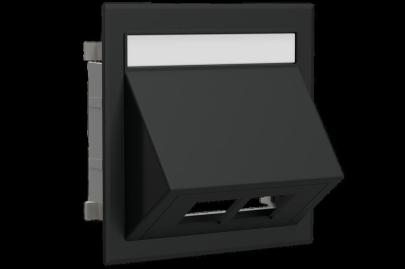 sort konnektor rj45 actassi for vinklet dataudtag