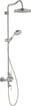 steel-optik 1jet 240 hovedpruser og termostat med showerpipe montreux axor