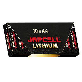 10stk a pakke mah 3400 lithium aa 5v 1 batteri japcell