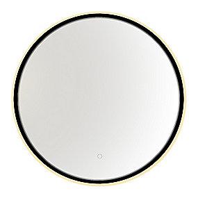 bagbelysning aluramme matsort med 90mm rundt lys med spejl kriss