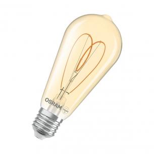 mpbar d e27 60w 922 8w 806lm guld heart filament edison led 1906 vintage osram