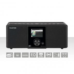 sort bluetooth internet fm dab stereoradio multifunktionel ewf s21i dira telestar