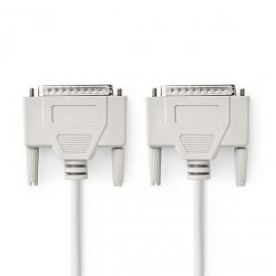 label elfenben pvc runde m 00 2 nikkelplateret han 25-pin d-sub han 25-pin d-sub kabel seriel