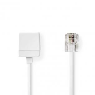 label hvid rj11 kabeltype guldplateret gning bel fladt kabeludformning m 0 10 hunstik rj11 hanstik rj11 ngerkabel forl telecom