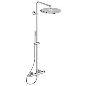 forkromet ndbruser h hoved- termostatarmatur med brusesystem ceratherm luxe idealrain standard ideal