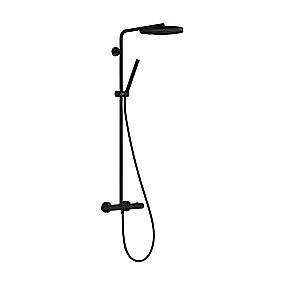 sort mat termostat med showerpipes ecosmart 1jet 260 puro s pulsify hansgrohe