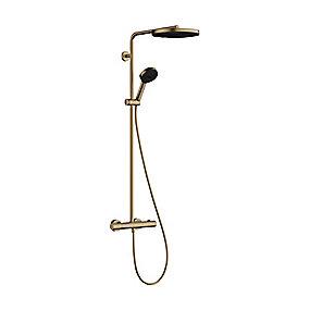 bronze rstet b termostat med showerpipes ecosmart 1jet 260 puro s pulsify hg