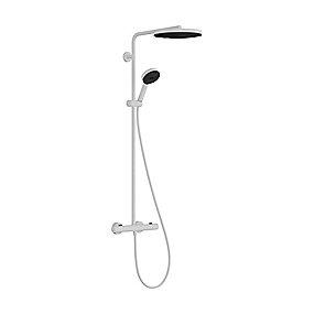 hvid mat termostat med showerpipes ecosmart 1jet 260 puro s pulsify hg