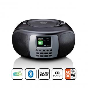 sort lcd-farvedisplay stort og -cd-afspiller bluetooth med fm-radio dab rbar b lenco