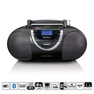 sort bluetooth og cd-kassette med fm-radio og - dab rbar b nedis