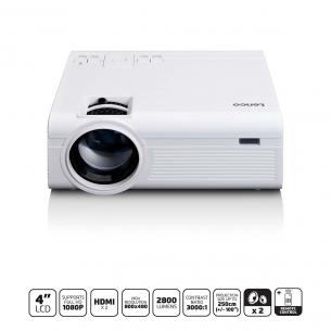hvid 1080p-indhold hd full tter underst sning opl j h med lcd-projektor lenco