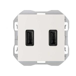 hvid mat a type 1a 3 smartoplader usb dobbelt 270 simon