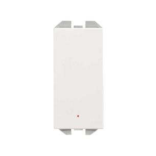 hvid mat 230v - 10a lys med afbryder 1-polet smal 270 simon