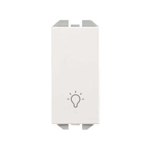 hvid mat 230v - 10a symbol lys med trykkontakt smal 270 simon