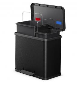 sort - liter 9 og liter 17 hhv spande 2 plus duo oko pedalspand hailo