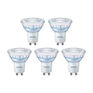 pak 5 - 50w mpbar d 36 lumen 355 gu10 hvid varm - 927 7w 3 value ledspot master philips