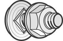 komplet m6x12mm ddebolt br