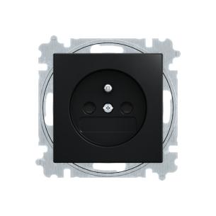 sort mat pin-stikkontakt abb-basic55