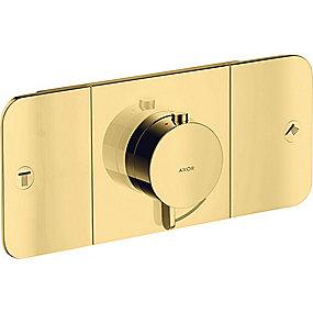 optik guld poleret afsp 2 med termostat one axor hansgrohe