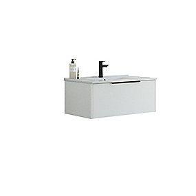 mat hvid glat vask amber skuffe 1 classic 81cm belpakke m mido dansani