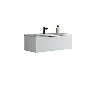 mat hvid glat vask amber skuffe 1 classic 101cm belpakke m mido dansani